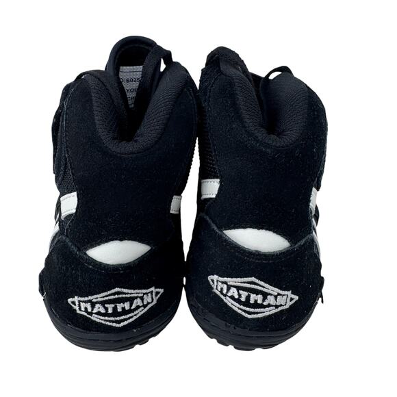 Matman SO25 Wrestling Shoe Youth 4 Black Suede High Top‎ Hook & loop Split Sole - Picture 3 of 9